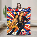 Ilia Malinin Nelikordne Jumal Tekk T&uuml;drukutele Flanellist Visketekk Diivani Voodi jaoks Soe Pehme Kohandatud Kvaliteediga Voodikate Kingitus 75x100cm (30x40inch)