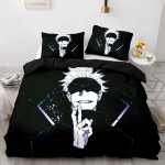 Anime Jujutsu Kaisen Satoru Gojo Voodipesukomplekt Poistele T&uuml;drukutele &Uuml;he- v&otilde;i Kahekohaline Suurus Tekikate Padjap&uuml;&uuml;r Voodi Lastele T&auml;iskasvanutele Kodutekstiiltekstiili T&ouml;&ouml;riist 70x133cm 2pcs