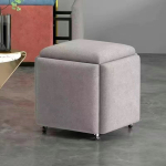 Mitmeotstarbeline Rubiku kuubiku taburet - 5-&uuml;hes panipaiguga ottomani, sobib kohvilauaks, s&ouml;&ouml;gilauaks ja kingapinkiks, P&otilde;hjamaade stiil, silla yellow