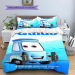 Lightning McQueen Cars 3-osaline voodipesukomplekt lastele, pehme mikrokiust voodikomplekt poiste magamistuppa, multifilmikodu sisustus 135x200cm