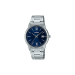 Casio STANDARD seeria, lihtne retro v&auml;ike &uuml;mmargune k&auml;ekell, &auml;ri-, moe- ja vabaajakell, kvartsmehhanism, roostevabast terasest rihm, Jaapani MTP-V002D-2B3 sinine