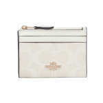 Coach Skinny ID-kaardi&uuml;mbris 11 Nahk ja PVC V&otilde;tmehoidja Kaardihoidja Mini Naiste Aksessuaarid J&auml;&auml;valge 88208-IMRFF Basic Set (Bag+Dust Bag) white