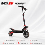 BOYUEDA Q7Pro Max Elektriroller 2*1600W Kahekordne mootor 52V28A Aku T&auml;iskasvanute Maastiku E-roller 10-tolline Linna liikumine EScooter BOYUEDA Q7Pro Max