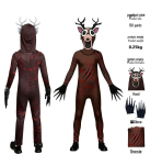 Halloween 99 &Ouml;&ouml;d Hirvekoletis Jumpsuit - Laste Nahkhiire ja &Ouml;&ouml;kulli Cosplay Kost&uuml;&uuml;m Child 140 black