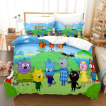 3D Prindi Kid-E-Cats Multikas Voodipesu Komplekt Kahekohaline &Uuml;hekohaline Kuninglik Tekikott Tekk Padjap&uuml;&uuml;r Poisid T&uuml;drukud T&auml;iskasvanud Magamistuba 135x200cm blue