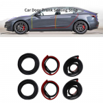 6 tk Kummi Auto Ukse Tihendiribad Komplekt Kogu Auto Tihendiliist Teip Helikindel M&uuml;ra V&auml;hendav Tesla Model S jaoks must