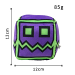 Geometry Dash Kuubik Pehmed M&auml;nguasjad T&auml;idetud Pehme Nukk V&auml;ike Padi Ruudukujuline Ripats M&auml;ng Armas Lapsed F&auml;nnid Kollektsioon S&uuml;nnip&auml;evakingitus 12CM purple