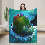 Dandys World Gourdy flanelltekk Pehmed viskad diivanile, voodisse, reisimiseks, kontorisse Mitmek&uuml;lgne voodikate Diivanikate 150x180cm59x70in