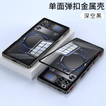 ZTE Nubia Red Magic 11 Pro Plus 11S Pro jaoks &Uuml;mbris Sulamist Metallist Objektiivi Kaitse L&auml;bipaistev Karastatud Klaas K&otilde;va P&otilde;rutuskindel Tagakaas ZTE nubia RedMagic 11 Pro must