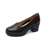 Ehtsad Nahast Kingad Paksude K&otilde;rgete Kontsadega &Uuml;hed Kingad &Uuml;mar Nina Retro Slip-on T&ouml;&ouml;kingad Mugavus Pehme Tald Lehma Nahast Naiste Kingad 37 black