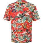 Polo Ralph Lauren SS26 Havai Puhkuse stiilis Surfiprindiga L&uuml;hikeste Varrukate S&auml;rk Klassikaline V&auml;ljalase Meeste s&auml;rgid 710802644-001 M