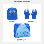 Anime kujud Cosplay kost&uuml;&uuml;m Sinine tiiger Bodysuit kinnaste ja peakattega Poistele T&uuml;drukutele Halloweeni peoks Karnevali esinemiseks Kombinesoonid 110