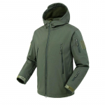 Skin Soft Shell jakid Meeste tuulekindel veekindel jakk Meeste jakid Meeste kapuutsiga Bomber mantlid S roheline