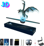 3D hologrammventilaator 42CM 3D holograafiline projektor Reklaamiekraan Valgus HD holograafiline projektor poodidele baaridele pidudele j&otilde;uludeks 3D Hologram Fan gray