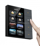 Tuya Smart 4-klahviline puutetundlik seinaswit&scaron; Zigbee 3.0 Komposiitnutipaneel 4-suunaline Stseenide juhtimine 86mm*86 mm&Uk Standard must