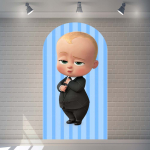 &Otilde;nnelik Boss Baby Kaarjas Taustakate S&uuml;nnip&auml;evapeo Kaunistus Poisi v&otilde;i T&uuml;druku S&uuml;nnip&auml;evapeo Vasts&uuml;ndinud Beebi Taust Kohandatud Kaarjas 2.6x6ft(80x180cm)
