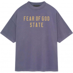 Fear of God Essentials Paks &Uuml;mmarguse Kaelusega T-s&auml;rk Lavendel Meeste Topid Lilla 125BT242007F XXL