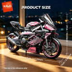 KAVOWORLD 1:5 Suurem&otilde;&otilde;tmeline Mootorratta Ehitusklotsid Tellised Mudeli Komplekt 2096 tk Cyberpunk Rada Sport Mootorratas Tellis Mudel DIY Mehaaniline Montaažim&auml;nguasi koos gray