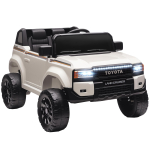 Elektriline lasteauto TOYOTA Land Cruiser 12V puldiga, vanus 3-6 aastat, valge 99 x 66 x 55.5 cm