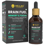 Healeo Ajuk&uuml;tuse tilgad m&auml;lu ja keskendumise toetamiseks koos ginkgo biloba, brahmi, L-teaniiniga | Nootroopne ajutugevdaja toidulisand - 50 ml