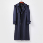 Trenchcoat Meeste Kevad ja S&uuml;gis Keskmine ja Pikk Kena L&otilde;tv Suur Suurus Jakk Jakk Meeste S&uuml;gis Korea Versioon Trend &Uuml;le P&otilde;lve Trenchcoat 9X black