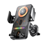 Nutikas auto telefoni kinnitus 15W juhtmevaba autolaadija K&auml;ed-vabad auto telefoni hoidik Lihtne ventilatsiooniavasse paigaldamine Nutitelefoni kinnitus