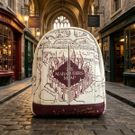 Harry Potteri sarja naiste seljakott Ristkorralik rahakott Vabaaja kott - Maagiliste elementidega tr&uuml;kitud seljakott - Keskmise avatud p&otilde;hjaga raamatukott envelope school bag