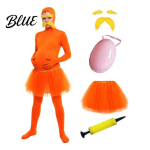 T&auml;iskatte &uuml;likonn Oranž kehakost&uuml;&uuml;m t&uuml;llseelikuga V&otilde;lts k&otilde;ht Kollane vunts ja kulmud Body Zentai &uuml;likond Avatud n&auml;oga &uuml;likond Halloweeni Cosplay 170cm B red