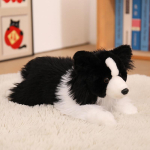 Simulatsioon Border Collie pehmo realistlik pl&uuml;&uuml;sist m&auml;nguasi nutikas koer lemmiklooma lohutuspall peo rekvisiidid kingitused about 25cm