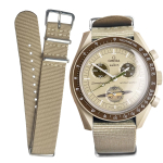20mm Kellarihm Omega X Swatch Speedmaster MoonSwatch'i jaoks Lihtsalt vahetatav Nailonist Kell Unisex [Ocdin] NATO&reg; Rihm, Band, (Saturn/Jupiter) beige