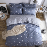 4 TK voodipesukomplekt Hingav voodikate Nahas&otilde;bralik puuvillane voodikaunistus Twin 3Pcs