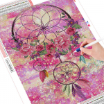 T&auml;is&uuml;mmargune teemantmosaiik Dreamcatcher 5D DIY teemantmaaling teemanttikandid 20X30