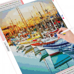 Teemanttikandid maastik 5D teemantmaali komplekt Teemantmosaiigist paadi kivipilt 20X30