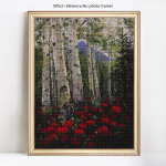 5D DIY Teemanttikandid Maastik Mets Teemantmaal T&auml;isekraan t&auml;isnurk ristpistes 20X30CM