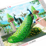 Teemanttikandid paabulind 5D DIY Teemantmaal Ristpistes Loomapildid Rhinestone Teemantmosaiik 20*30 cm
