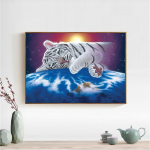 Teemantmaal Ristpistes Teemantn&auml;put&ouml;&ouml; K&auml;sit&ouml;&ouml; T&auml;ielik teemanttikandid 20X30CM