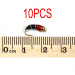 10 tk Vasest helmepea Nymph #14 Black Forell Sumiserid Forellipeibutised Kuivk&auml;rbsep&uuml;&uuml;k Forellik&auml;rbsed