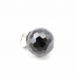 Les Tr&eacute;sors De Lily [G9413] - Pendentif Argent 'Linda' noir must