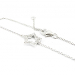 Les Tr&eacute;sors De Lily [I4010] - Bracelet argent 'Etoile' blanc argent&eacute; (rhodi&eacute;) - 12 mm valge