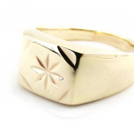 Kullatud m&auml;rgis&otilde;rmus  Charles  - 10x10 mm 58 kuld