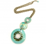 Les Tr&eacute;sors De Lily [L5133] - Sautoir 'Kilimanjaro' turquoise t&uuml;rkiissinine