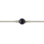 Les Tr&eacute;sors De Lily [M6499] - Collier Plaqu&eacute;-Or 'Perla' noir (8 mm) kuld