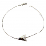 Les Tr&eacute;sors De Lily [P9278] - h&otilde;bedane k&auml;ev&otilde;ru  Boho  h&otilde;bevalge (roodiumiga kaetud) - 12x10 mm h&otilde;be