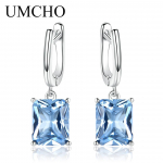 UMCHO Nano Blue Topaz Rippk&otilde;rvar&otilde;ngad Naistele Romantiline pulmakihlus v&auml;&auml;riskivide peen ehe kingitus
