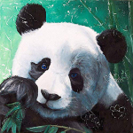 5D Teemanttikandid Loomade Panda Teemantmaaling Teemanttikandid 30x30CM