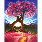 Isetegija 3D teemantmaal Ristpistes Lovers Tree Teemanttikandid Lavastused Pilt Kodukaunistus 20X30CM
