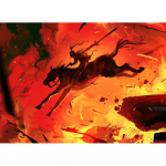 Ruut/&uuml;mmargune teemanttikandid Fire Horse 5D DIY Teemantmaal Ristitikandid Vesi Teemantmosaiikdekoratsioon Full Square (20X30CM)