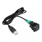USB-helikaabli adapter CD-m&auml;ngija raadiojuhtme kaabel Sobib VW Volkswagenile 130cm must