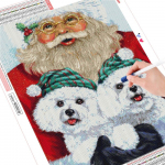 T&auml;isruudukujuline teemantmaaling J&otilde;ulukoer 5D Teemanttikandid J&otilde;uluvana Mosaiik M&uuml;&uuml;k Loomade kodukaunistus Full Round (20X30CM)