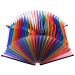 24 taskut Laiendatav failikaust Accordian File Organizer A4 Letter form Document Organiser Rainbow mitmev&auml;rviline